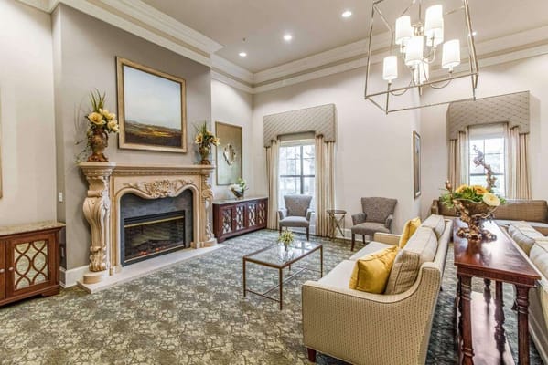 Elegant common area with seating and decor
