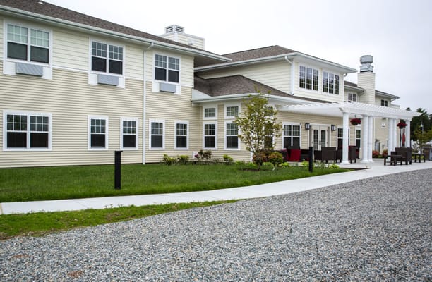 Exterior view of the assisted living facility building