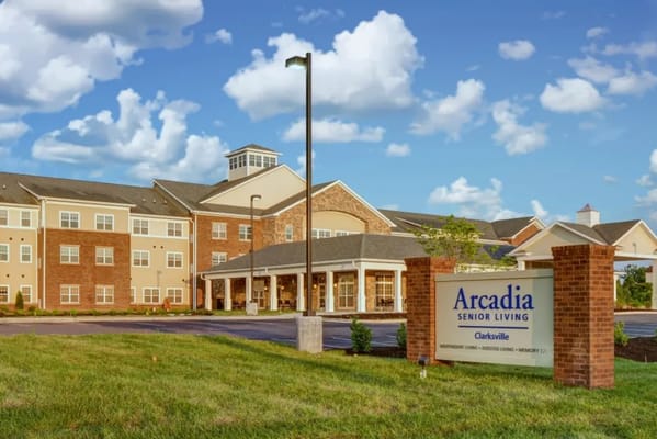 Exterior view of Arcadia Senior Living facility