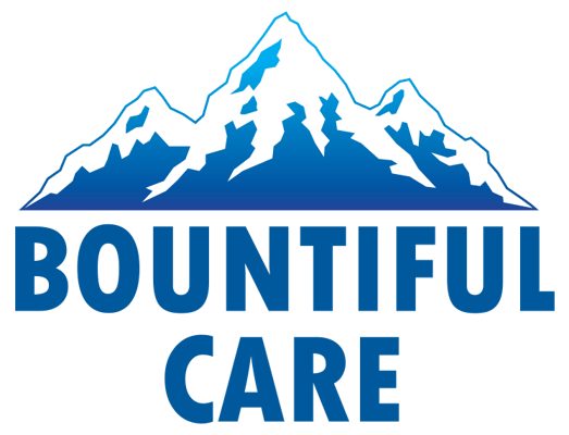 Logo of Bountiful Care featuring mountains