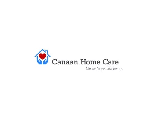 Logo of Canaan Home Care featuring a house and heart