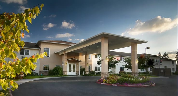 Exterior view of Evergreen Fountains entrance