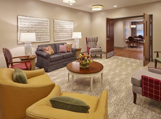 Cozy interior lounge area with comfortable seating