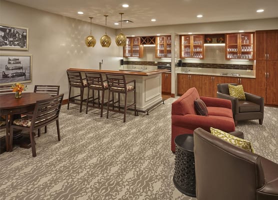 Common area with seating and kitchenette