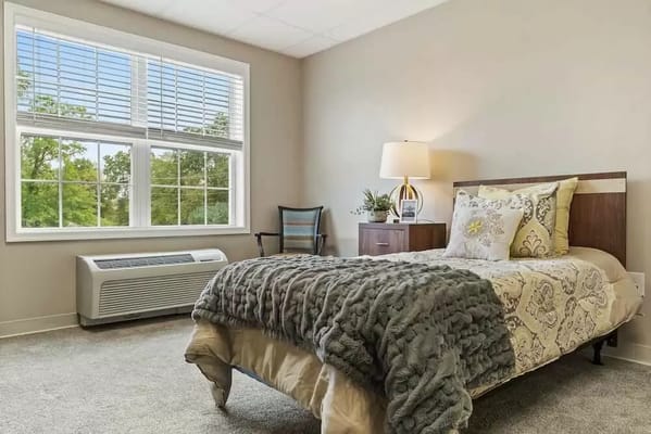 Cozy private resident room with natural light