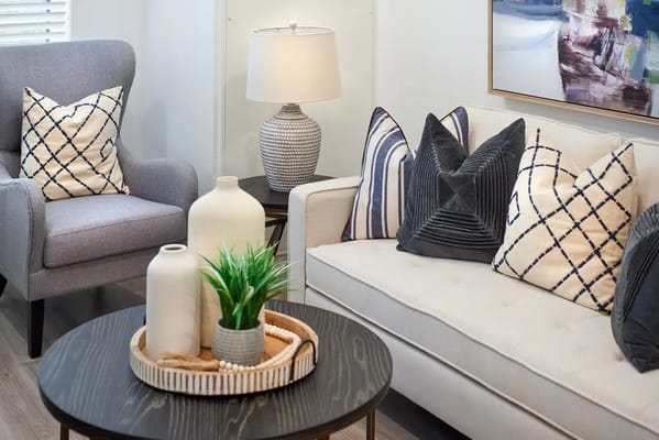 Cozy interior living space with modern furnishings