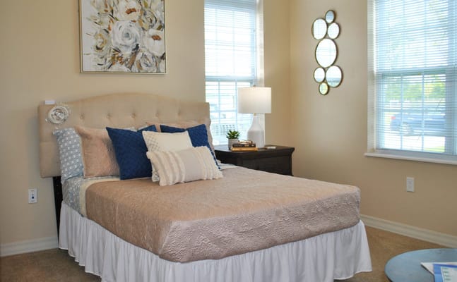 Cozy bedroom setup with decorative elements