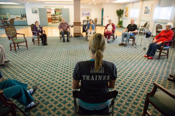 A group activity session in a common area