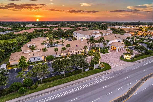 Aerial view of Tequesta Terrace at sunset