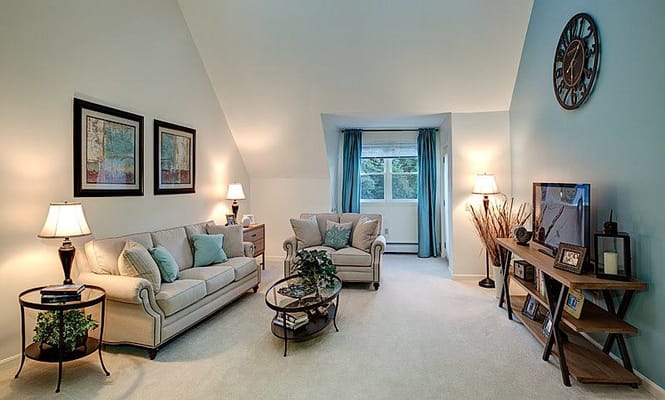 Cozy interior living room with furniture and decor