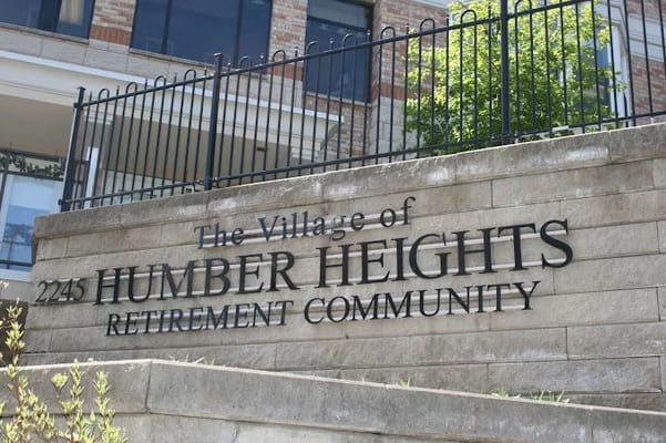 Signage of The Village of Humber Heights retirement community