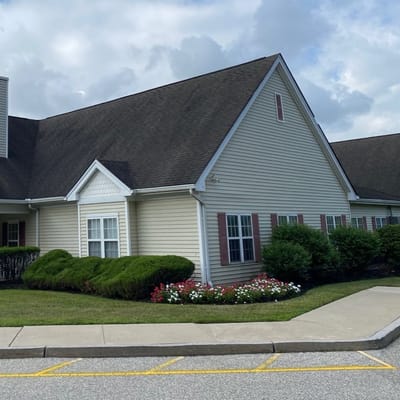 Exterior view of the Tylers Mill Senior Living building