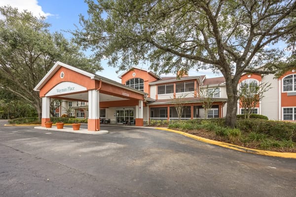 Front entrance of Wayman Place senior living facility