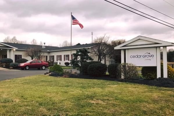 Exterior view of Cedar Grove Assisted Living facility