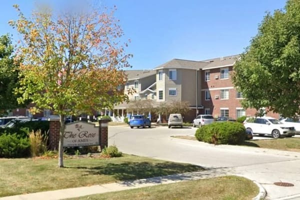 Exterior view of The Rose of Ames senior living facility.
