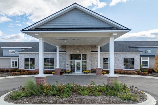 Exterior view of Hampton Manor of Van Buren entrance