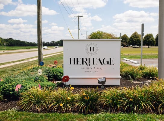 Heritage Assisted Living Yorktown sign