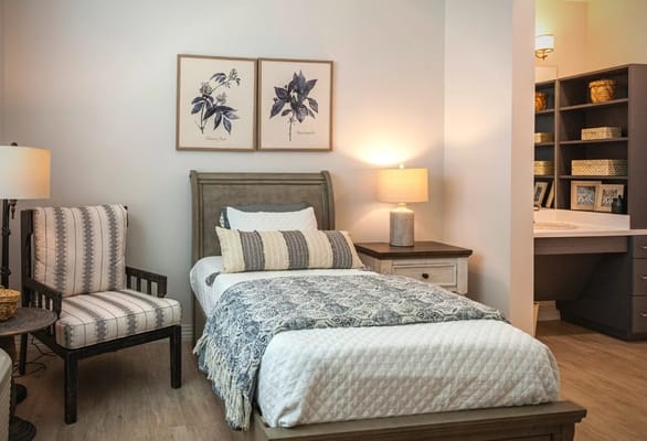 Cozy private resident room with decor