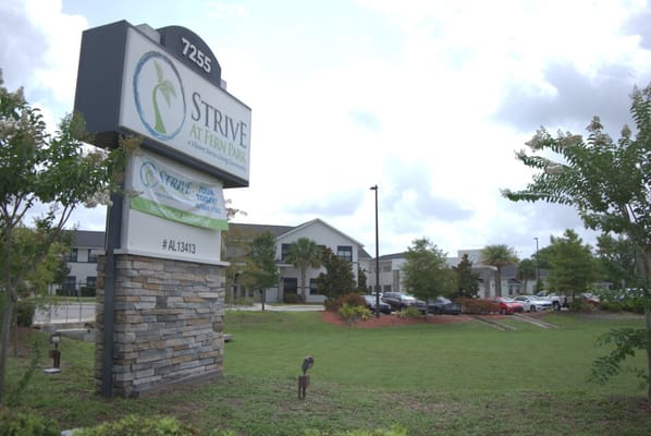 Facility sign in front of Strive At Fern Park