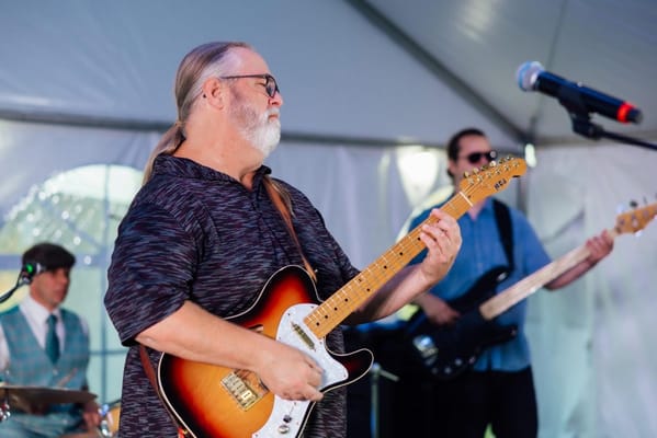 Musicians performing at a community event