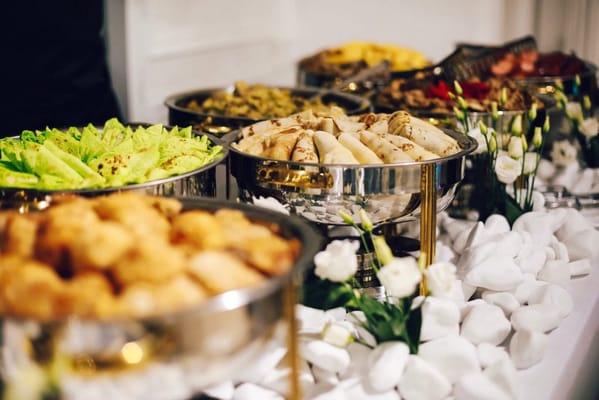 A beautifully arranged food display at an event