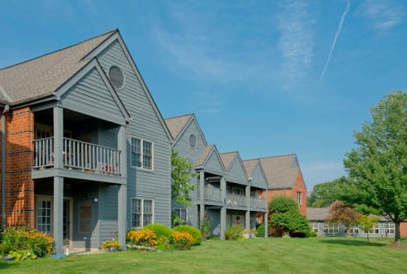 Exterior view of Asbury Springhill with gardens