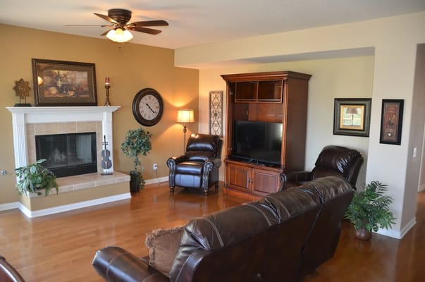 Cozy common area with comfortable seating and decorations