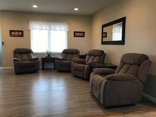 Cozy seating area in an assisted living facility