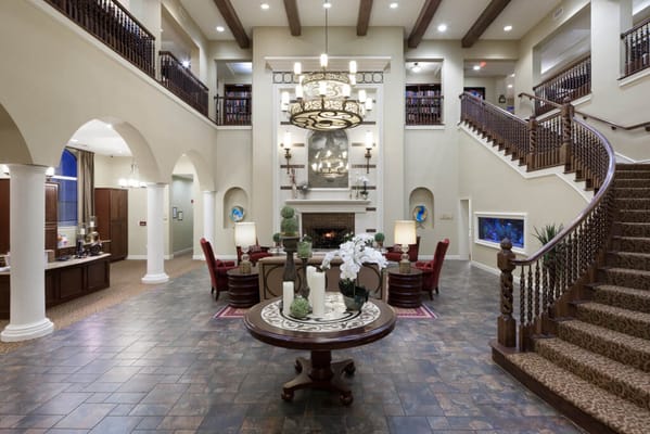 Interior view of a community lounge area.
