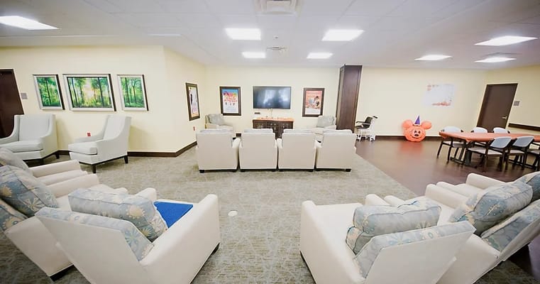 Common area with seating and decor