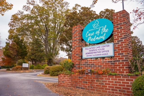 Sign for Hospice & Palliative Care of the Piedmont