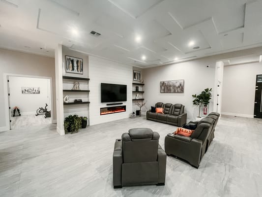 Comfortable lounge area with seating and decor