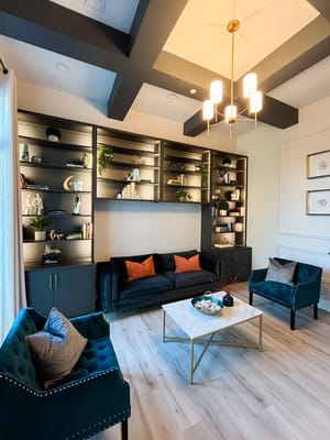 Cozy common area with modern seating and decor