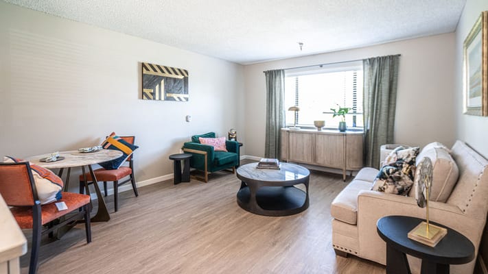 Interior view of a cozy resident living space