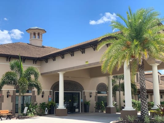 Exterior view of Palm Bay Memory Care entrance