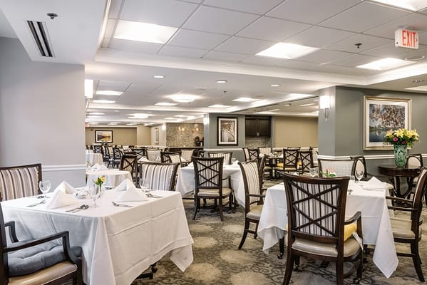 Elegant dining room set for meals