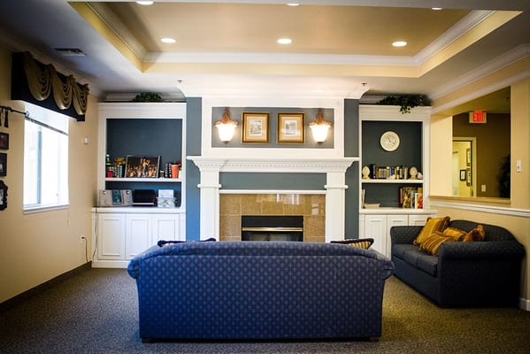 Cozy common area with seating and decor