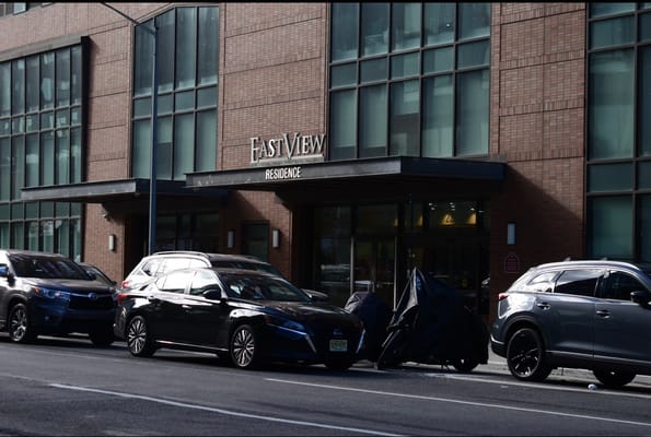 Front exterior of Eastview Residence building