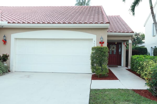 Exterior view of a well-maintained facility entrance