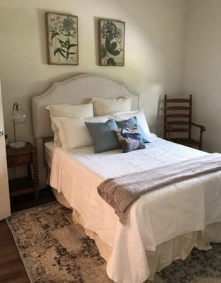 Cozy resident bedroom with decor