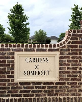 Entrance sign for Gardens of Somerset