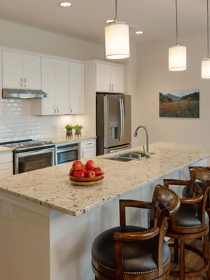 Modern kitchen in a senior living facility