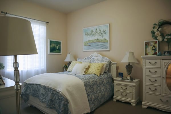 Cozy private room in an assisted living facility