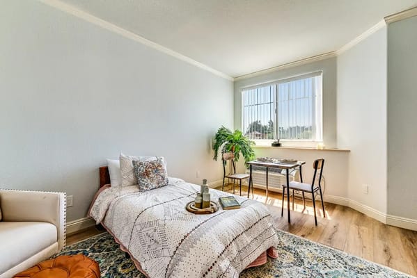 A well-furnished private room with natural light