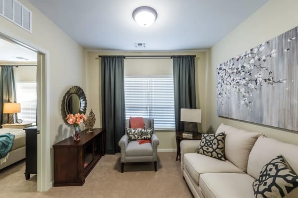 Cozy interior of a resident's living room