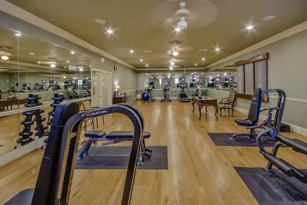 Interior view of the fitness area with equipment