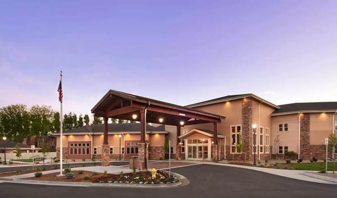 Exterior view of The Gardens on Quail Retirement Community