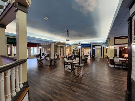 Common area inside the assisted living facility