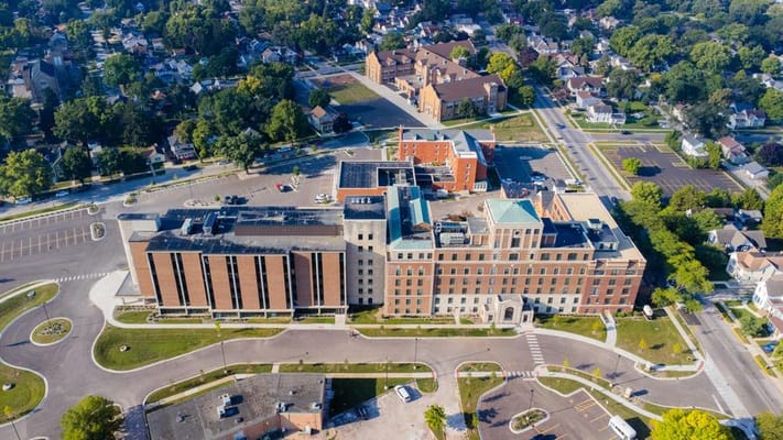 Aerial view of the Bardwell Residences facility
