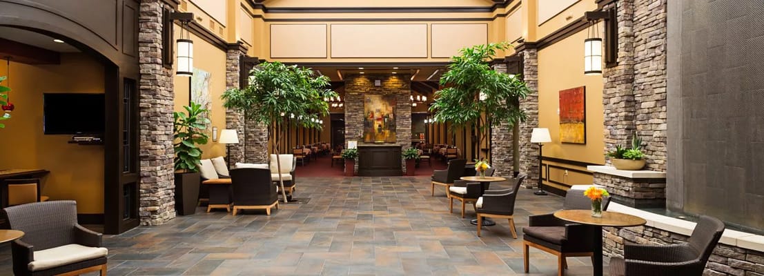 Interior common area with seating and plants